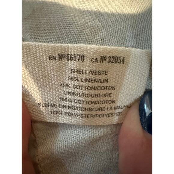 Anthropologie Daughters of the Liberation Women's Pinstriped Jacket Blue Size 8 - Picture 7 of 10